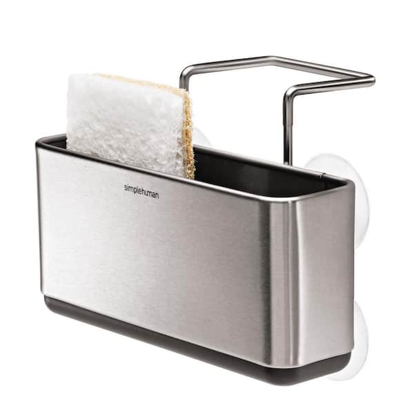 Sink Caddy With Towel Rod Stainless Steel Dish Sponge Holder - Temu