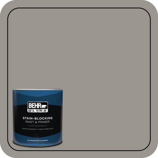 BEHR ULTRA 1 qt. #N360-4 Battleship Gray Satin Enamel Exterior Paint & Primer