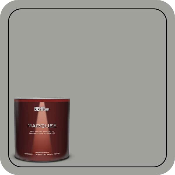 BEHR MARQUEE 1 qt. #MQ6-22 Gateway Gray One-Coat Hide Matte Interior Paint & Primer