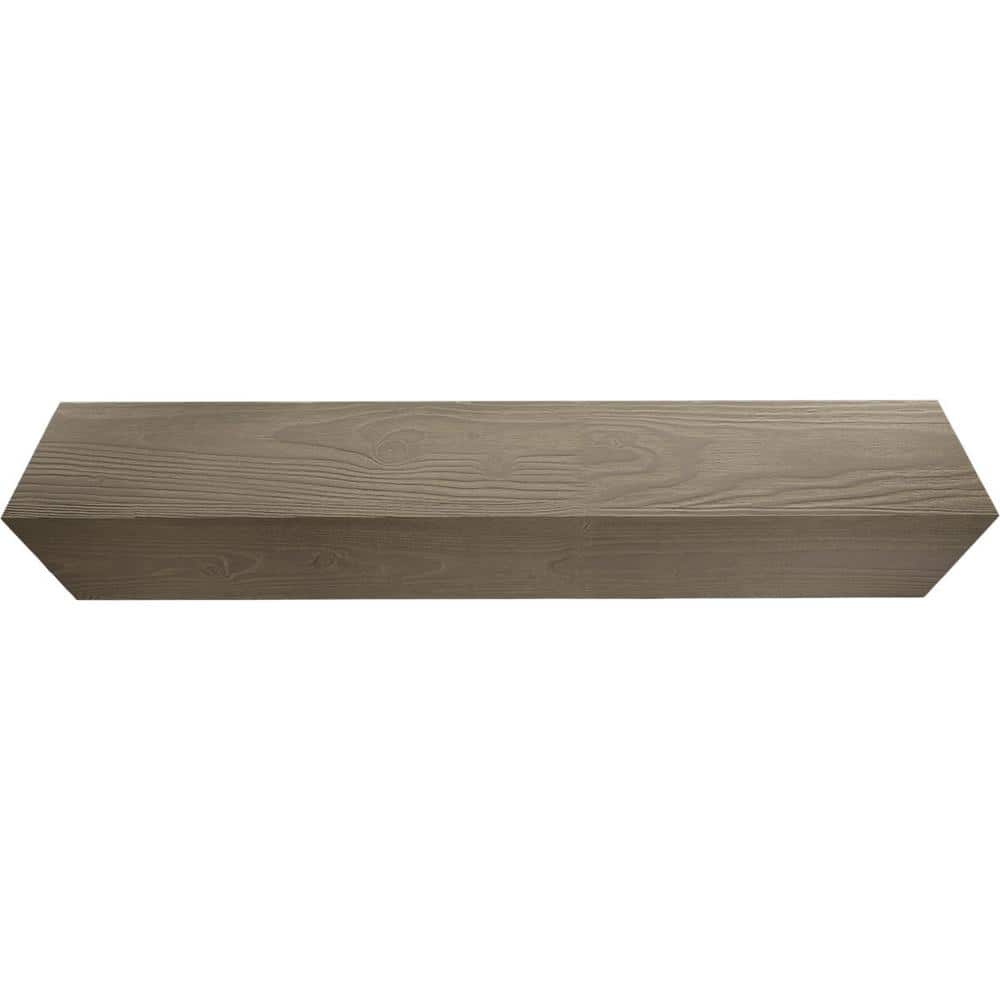 Rustic Taupe Faux Wood Ceiling Beam 6"H x 8"W x 12'L