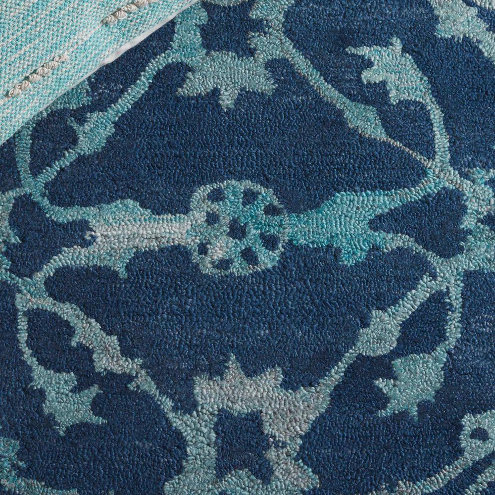 Handmade Navy Wool Tufted Rectangular Area Rug, 3' x 5'