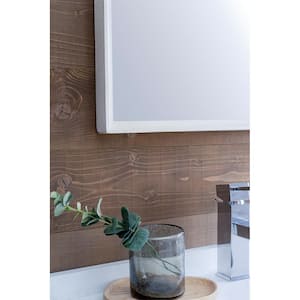 Formosa 54 in. W x 20 in. D x 20 in. H White Single Sink Bath Vanity in Rustic White with White Vanity Top and Mirror