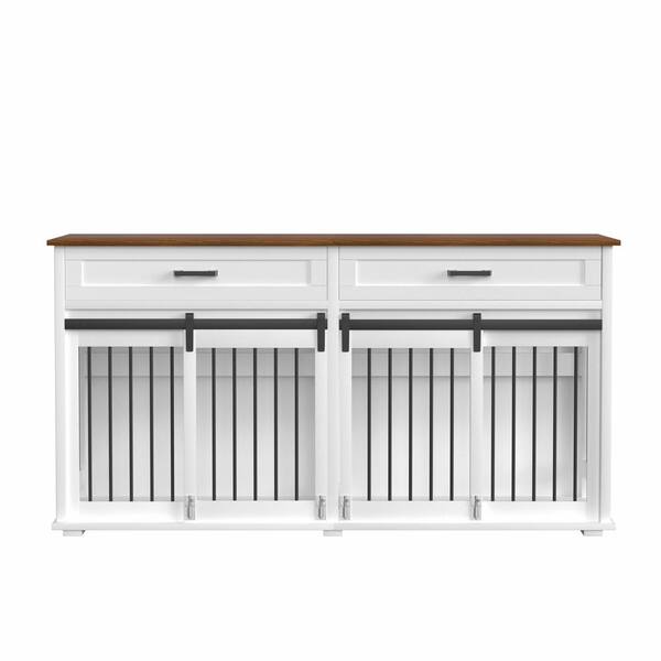 VEIKOUS Wooden Dog Crate Furniture Dog Kennel Doghouse