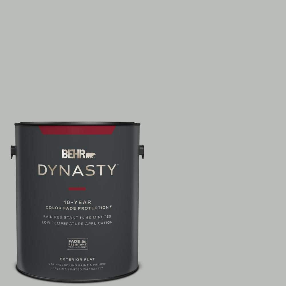 BEHR DYNASTY 1 gal. #T18-19 Quiet Time Flat Exterior Stain-Blocking ...