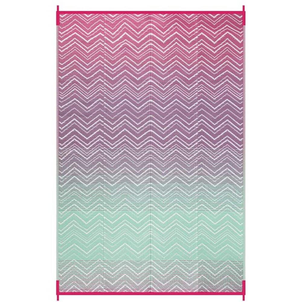 Colorful Waterproof Outdoor Rug 8 x 10, Reversible Outdoor Plastic Straw Rug for Patios (Pink/Green) price history on PriceWatchPro