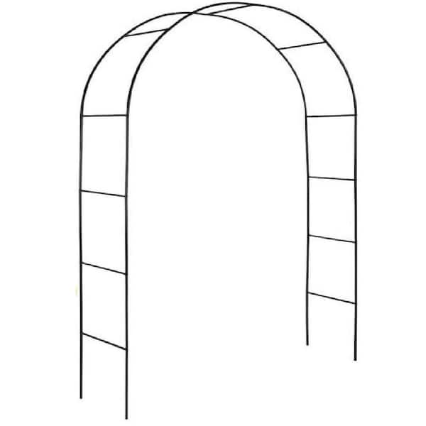 95 in. Metal Garden Garden Arch Arbors Trellis for Climbing Plants with 2 Way Assemble for Wedding Decoration Black