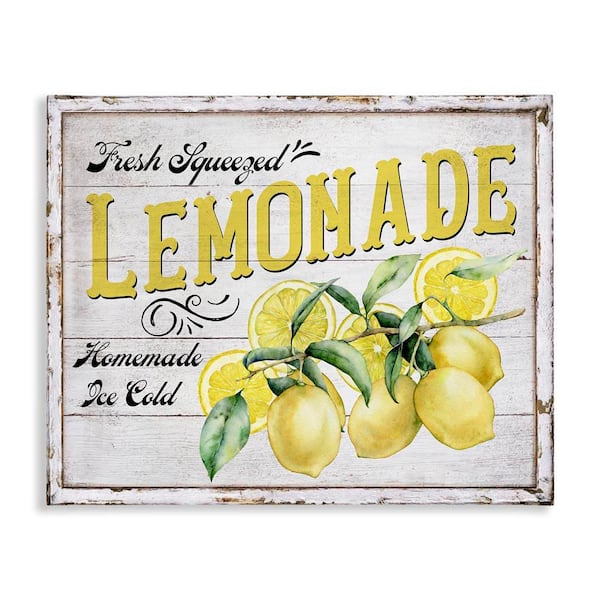 Stupell Industries Fresh Squeezed Lemonade by Creatif Belle Unframed Food Graphic Art Print 36 in. x 48 in.