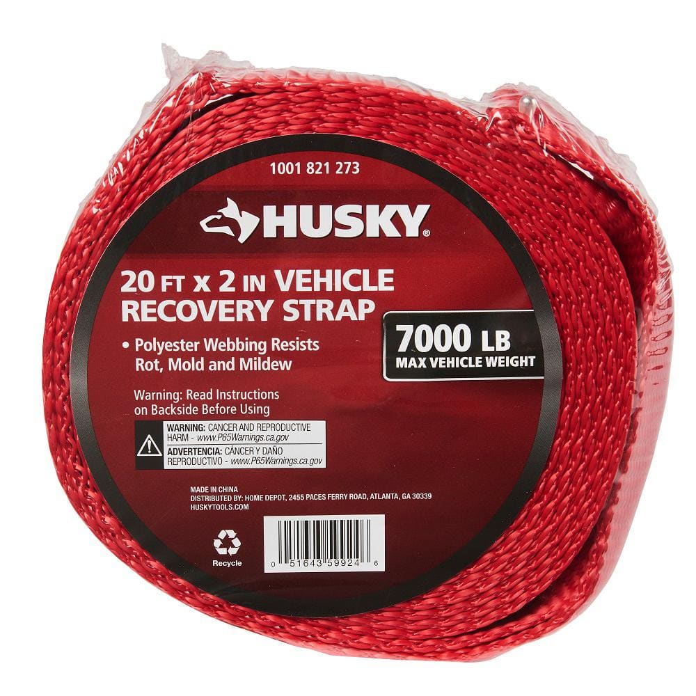 VEVOR 1 x 31.5' Recovery Tow Rope, 33,500 lbs, Heavy Duty Nylon Double  Braided Kinetic Energy Rope w/Loops and Protective Sleeves, for Truck  Off-Road