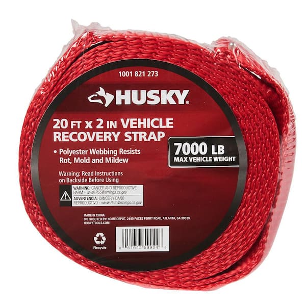 Pack 20ft Long 2" Wide Heavy Duty Tow Strap with Safety Hooks 10,000lb 2 New 