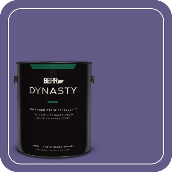 1 gal. #S-G-640 Purple Balloon Semi-Gloss Enamel Interior Stain-Blocking Paint & Primer