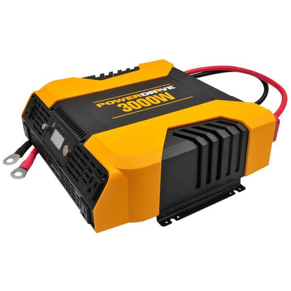 Powerdrive 3000 Watt Power Inverter With 4 Ac Dual Port Standard Usb 2 4 Amp And Usb C 3 0 Amp Port App With Bluetooth Pd3000 The Home Depot