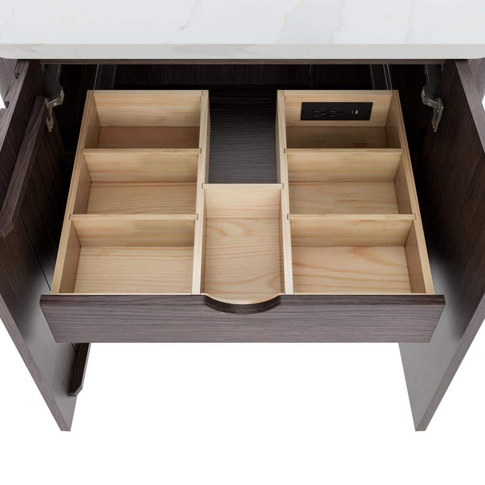 Blakely 36'' Dark Brown Oak Bathroom Vanity Base