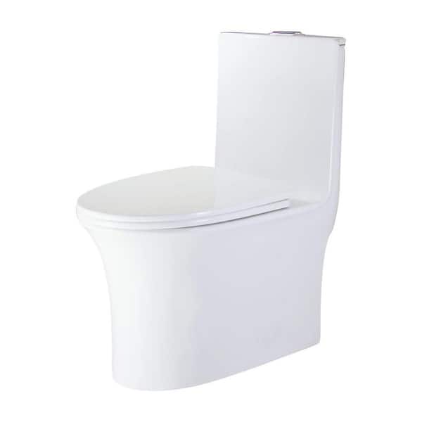 Yingze Standard Height One-Piece 1.1/1.6 GPF Dual Flush Elongated
