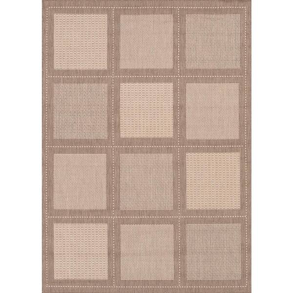 Couristan Recife Summit Natural-Cocoa 8 ft. x 11 ft. Indoor/Outdoor Area Rug