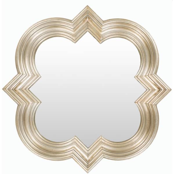 Livabliss Medium Square Gold Modern Mirror (34 in. H x 34 in. W)