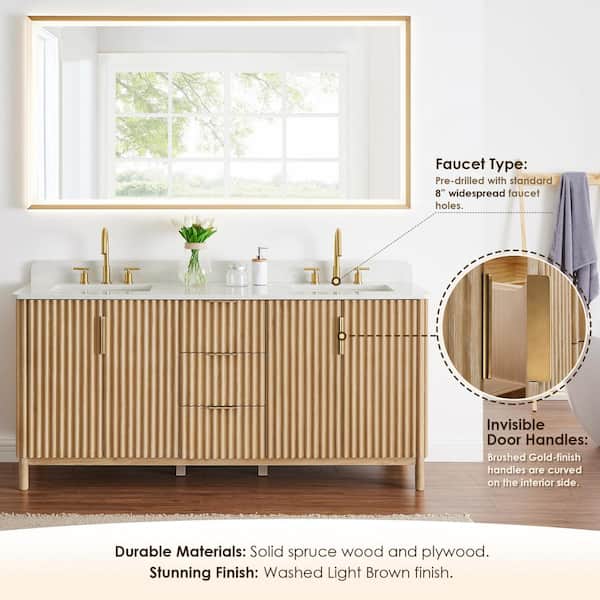 Altair Sierra 72 in. Double Sink Freestanding Washing Light