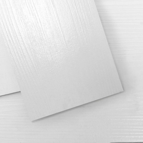 White 12MIL 36in. L x 6in. W Waterproof Peel and Stick Vinyl Flooring (54sq. ft./Box)
