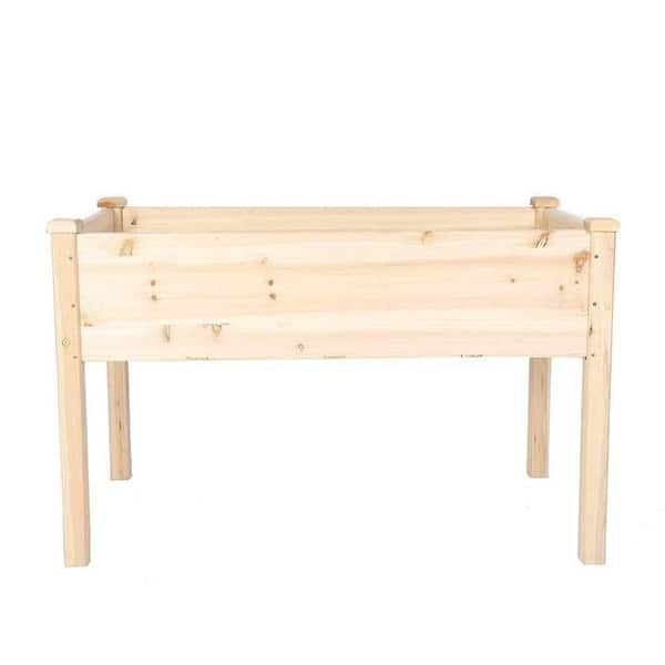 Siavonce Bosonshop Natural Wood Raised Garden Bed Patio Elevated 