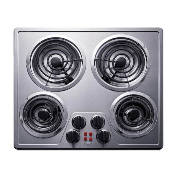 Summit Appliance 24 in. Solid Disk Electric Cooktop in Stainless