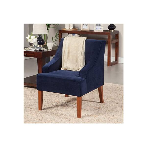 navy swoop arm chair