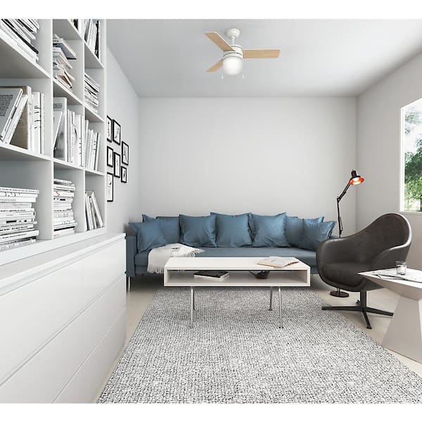 Acumen 42 in. LED Indoor Fresh White Ceiling Fan with Light Kit