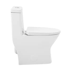 Sublime II 1-Piece 0.8/1.28 GPF Dual Flush Compact Toilet in White, Seat Included
