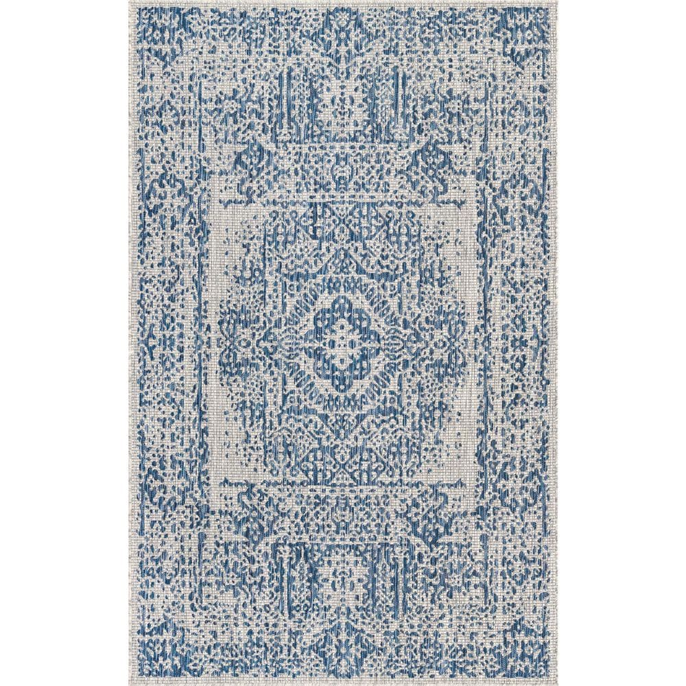 Azure Blue Timeworn Outdoor 5 ft. x 8 ft. Area Rug price history on PriceWatchPro
