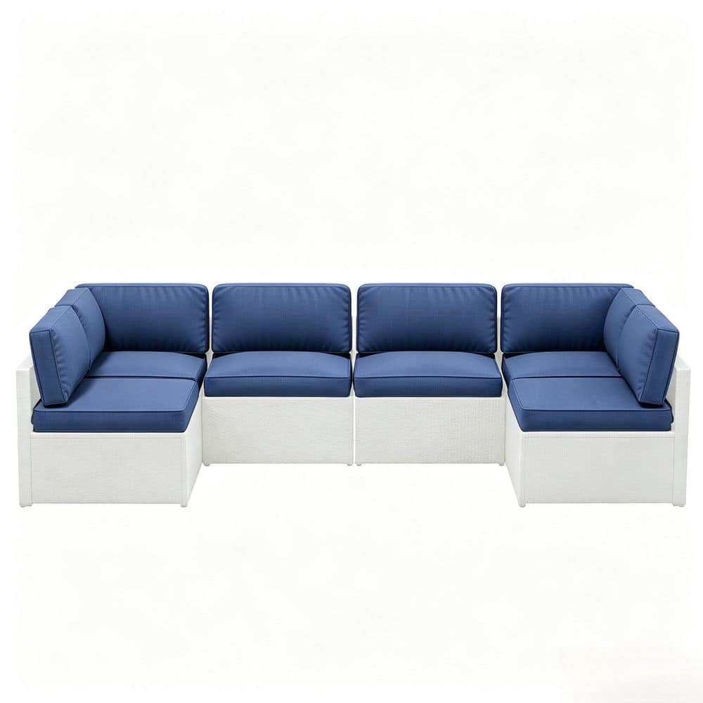 25.59 in. x 25.59''x3.94'' Outdoor Sofa/Chaise Lounge Cushions for Patio Furniture 14 Piece Cotton Cushion (Dark Blue)