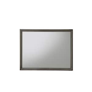 Medium Rectangle Gray Contemporary Mirror (35 in. H x 45 in. W)