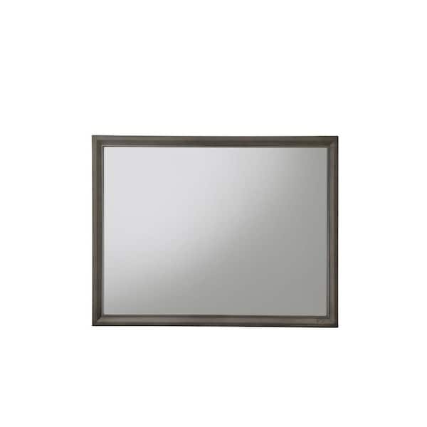Acme Furniture Medium Rectangle Gray Contemporary Mirror (35 in. H x 45 in. W)