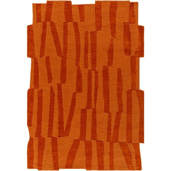 Livabliss Mystique Rust/Orange 9 ft. x 12 ft. Modern Indoor Area Rug