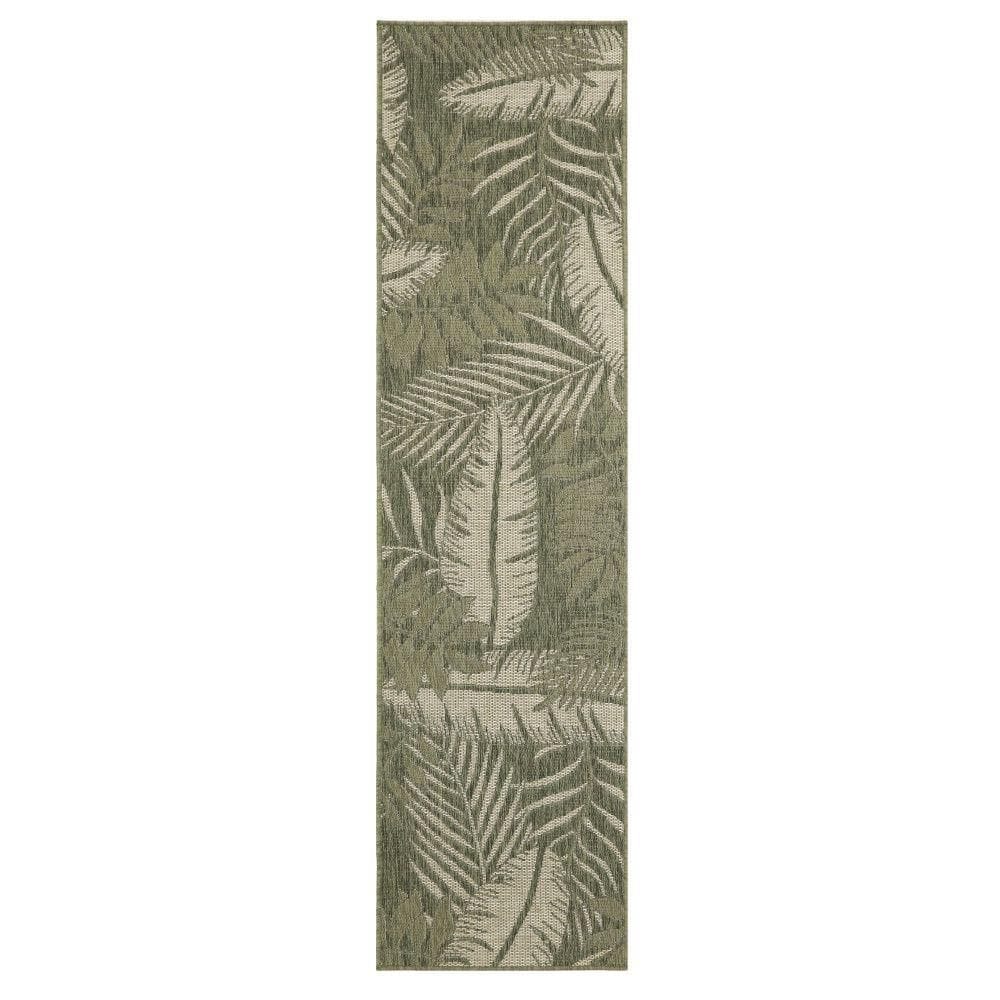 Garden Oasis Green Ivory 2 ft. x 8 ft. Nature-inspired Contemporary Runner Area Rug price history on PriceWatchPro