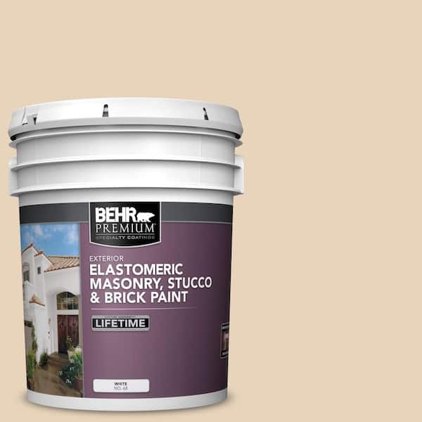 5 gal. #S260-1A Cake Crumbs Elastomeric Masonry, Stucco and Brick Exterior Paint