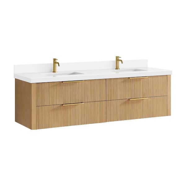 ROSWELL Barcelona 72 in.W x 22 in.D x 21.7 in.H Double Sink Bath