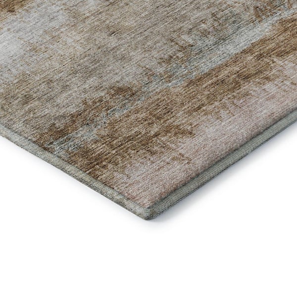 Mayfield Premium Machine Washable Abstract AMF1197 Beige 9 ft. x 12 ft. Area Rug