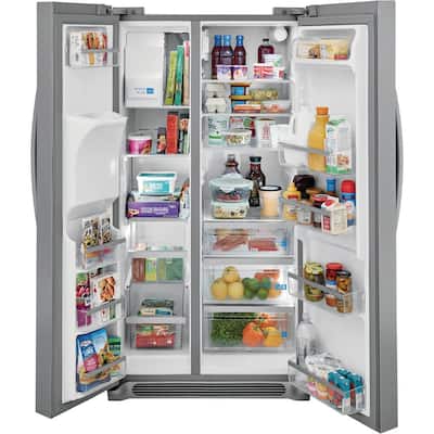 25.6 Cu. Ft. 36" Standard Depth Side by Side Refrigerator in Smudge-Proof Stainless Steel