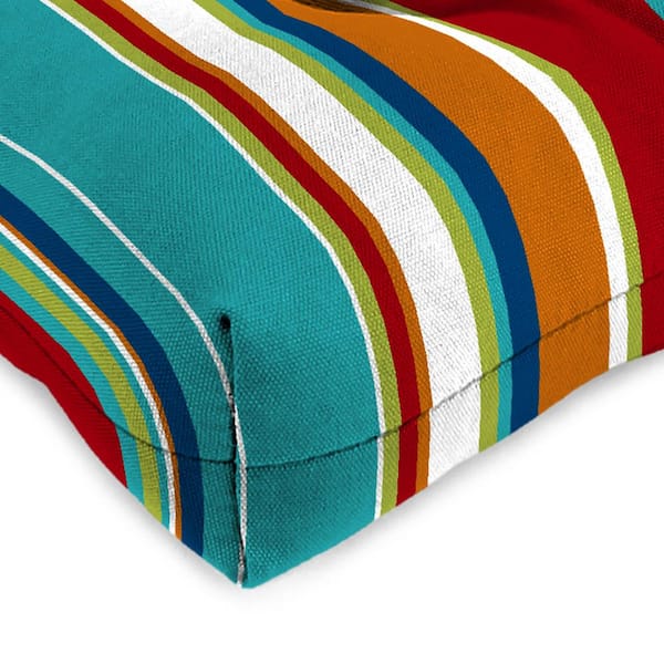 Jordan 9950PK1-4243D 18 x 18 in. Outdoor Pillow in Covert Stripe Fiesta