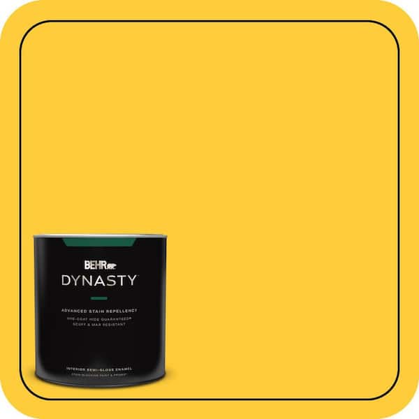 BEHR DYNASTY 1 qt. #S-G-360 Bright Star Semi-Gloss Enamel Interior Stain-Blocking Paint and Primer