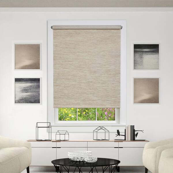 Achim Jute Shade 63-in x Cocoa Light Filtering Cordless Roller Shade Achim Jute Shade 63-in x Cocoa Light Filtering Cordless Roller Shade