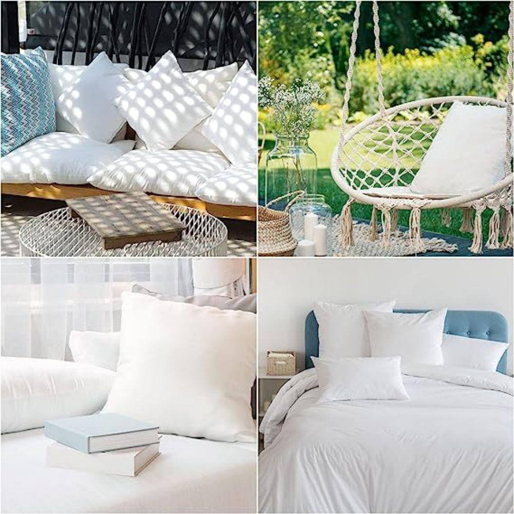 22x22 White Waterproof Outdoor Square Pillow Set