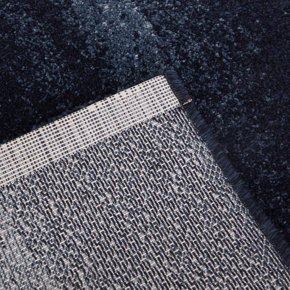 Rodero Navy and Gray Microfiber Abstract Area Rug