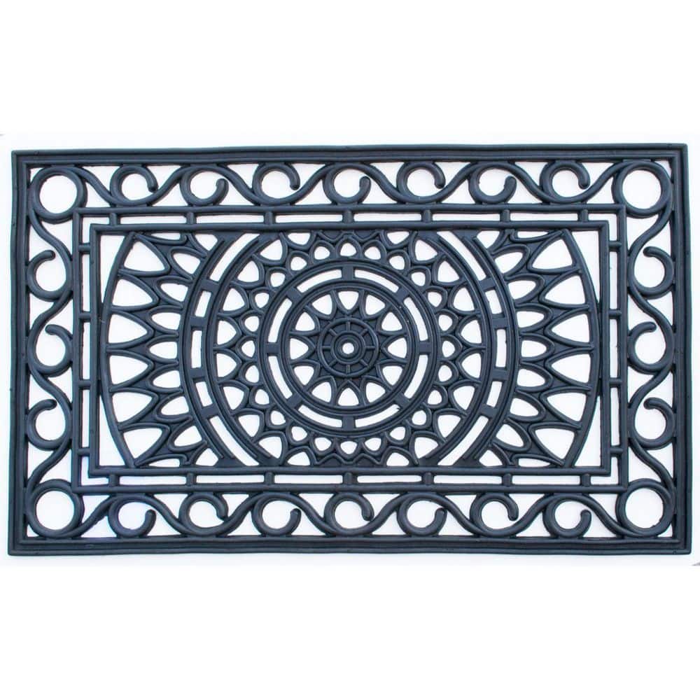 30 in. x 18 in. Black Rubber Outdoor Door Mat price history on PriceWatchPro