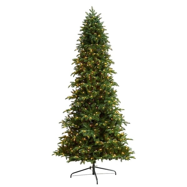 Nearly Natural 9 ft. South Carolina Fir Artificial Christmas Tree with 750 Clear Lights and 3334 Bendable Branches