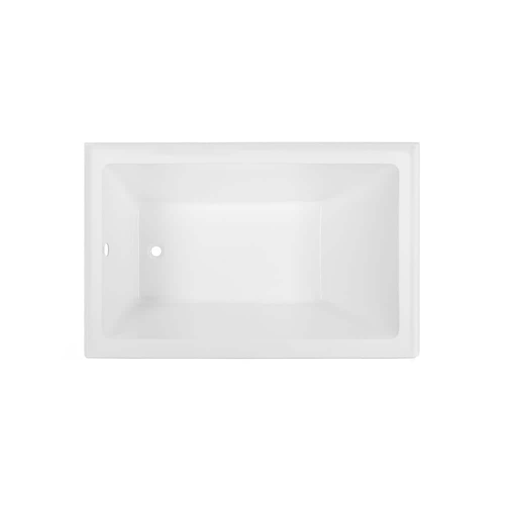 32" White Acrylic Alcove Bathtub with Apron