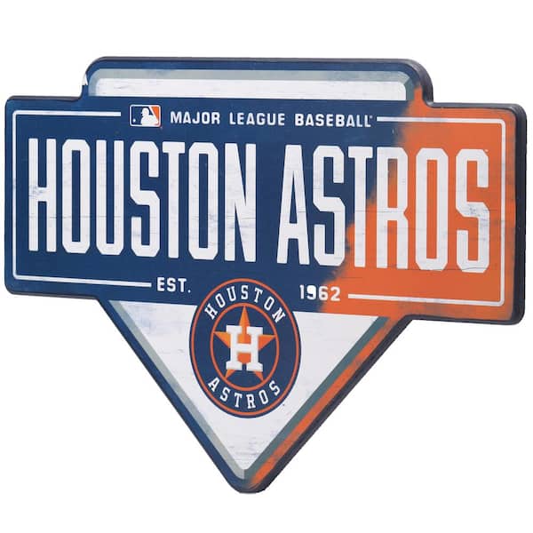 Open Road Brands Houston Astros Base Wood Wall Decor 90182268-s - The Home  Depot
