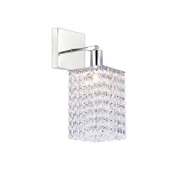 CWI Lighting Glitz 1 Light Bathroom Sconce With Chrome Finish