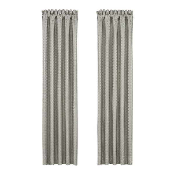 J QUEEN NEW YORK INC Melbourne Cloud Cloud Geometric Polyester Window Panel 50 in. W x 84 in. L (Set of 2)