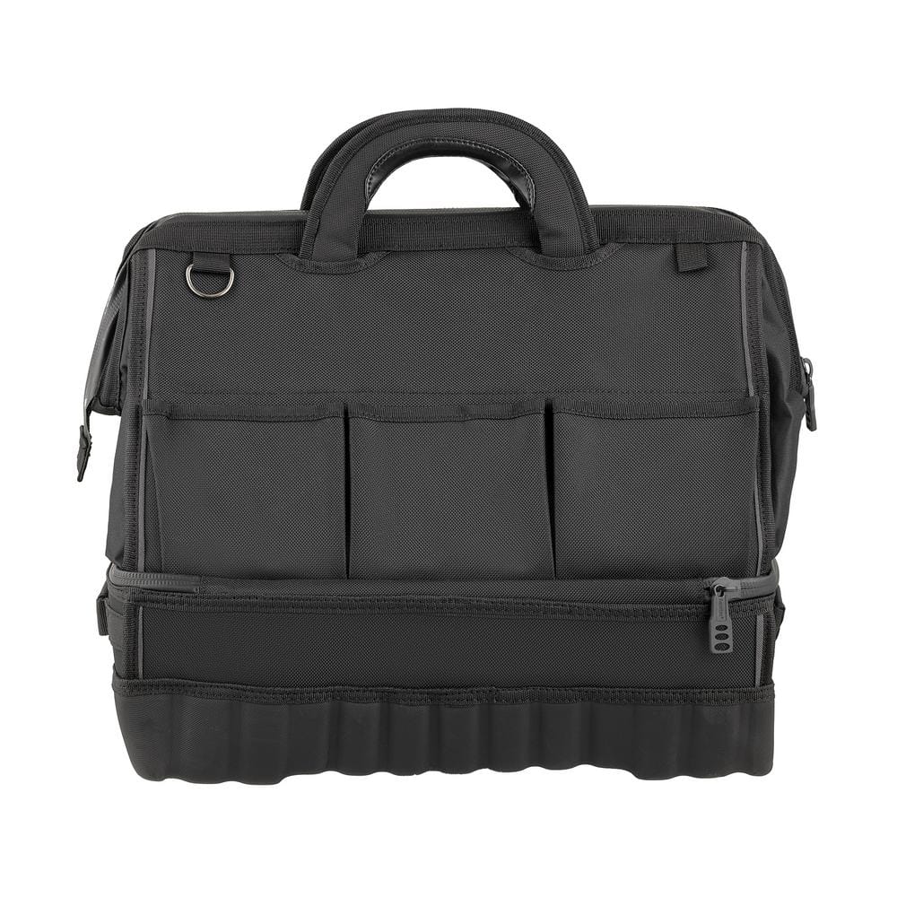 Bucket Boss Black Polyester 18-Inch Double-Wall Tool Bag