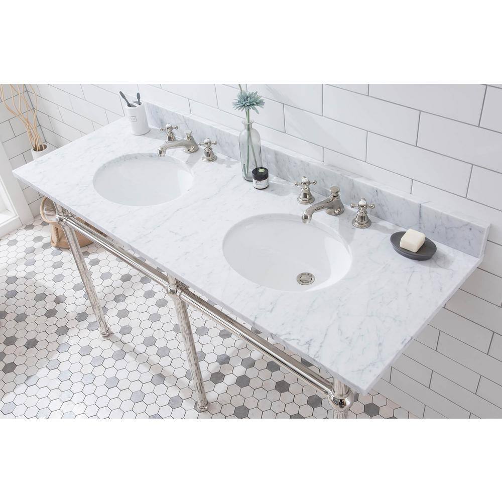 Embassy 60'' Double Sink Console with Marble Top