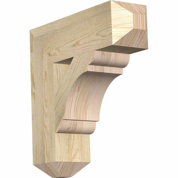Ekena Millwork 6 in. x 22 in. x 22 in. Douglas Fir Olympic Craftsman Rough Sawn Bracket